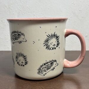 Pink and Cream Hedgehog Mug